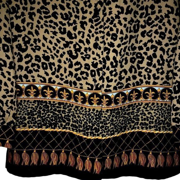 ANNA and Frank Blouse Leopard Print 80’s Vintage Button Down Womens S - Picture 5 of 8